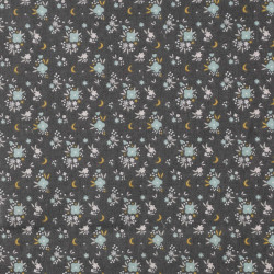 Printed Cotton FLOMI Mouse Gray / Celadon